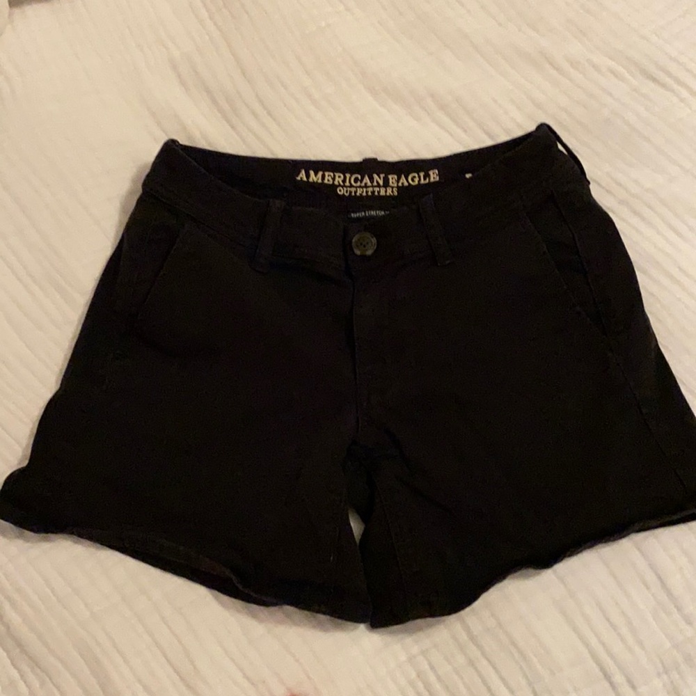 American Eagle black cotton shorts